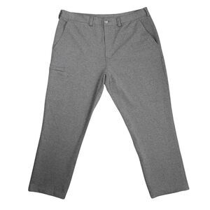 Duluth Trading Pants Incog-Chino Mens 38x30 Gray Knit Stretchy Comfy Business